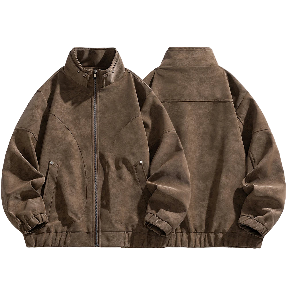 Essential Suede Zip Jacket