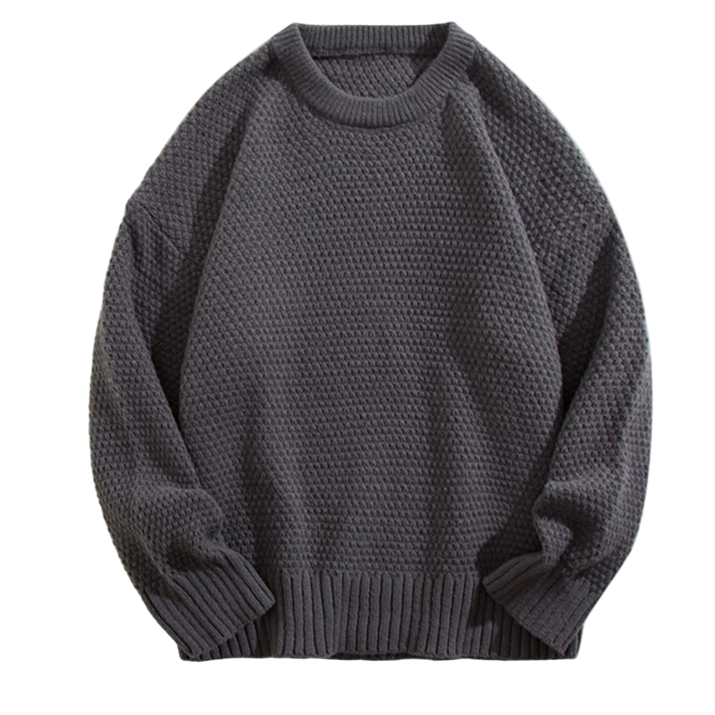 Textured Knit Crew Sweater