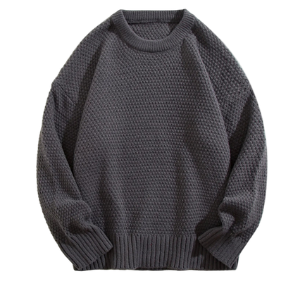 Textured Knit Crew Sweater