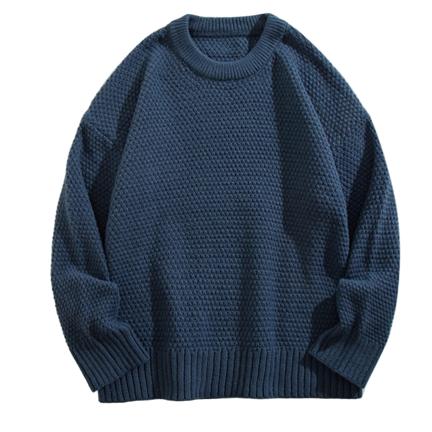 Textured Knit Crew Sweater
