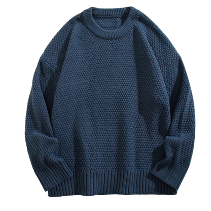 Textured Knit Crew Sweater