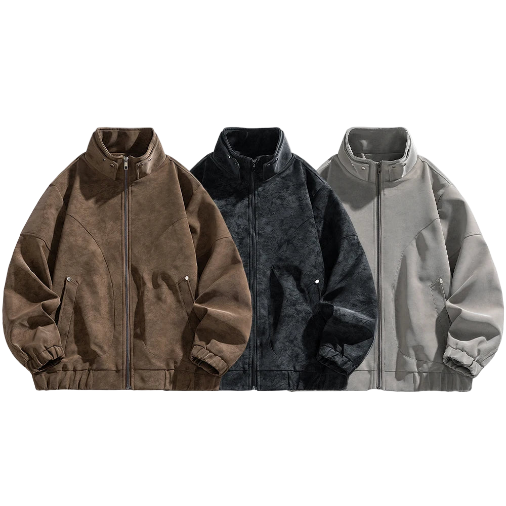Essential Suede Zip Jacket