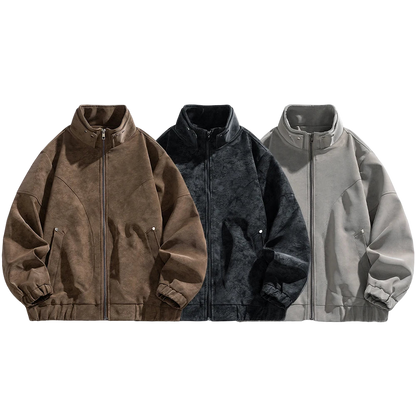 Essential Suede Zip Jacket