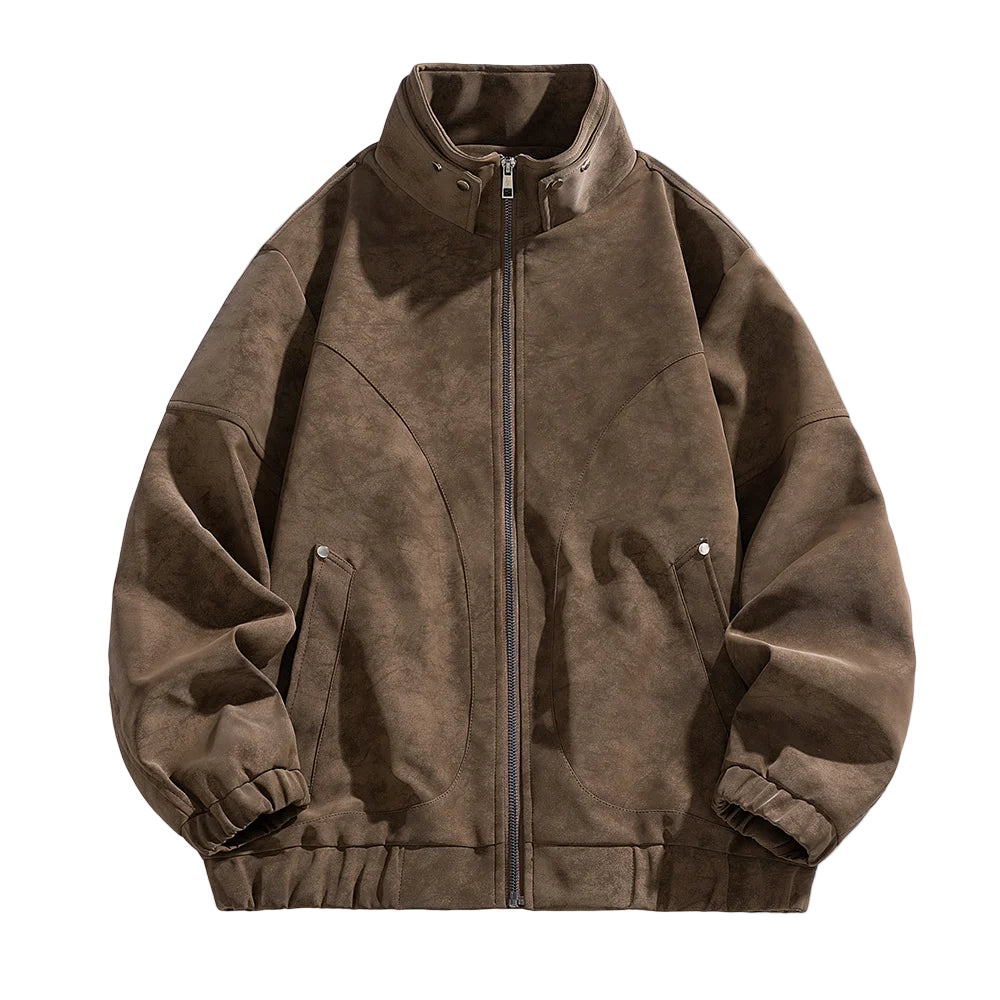 Essential Suede Zip Jacket
