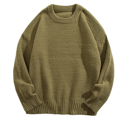 Textured Knit Crew Sweater