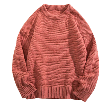Textured Knit Crew Sweater